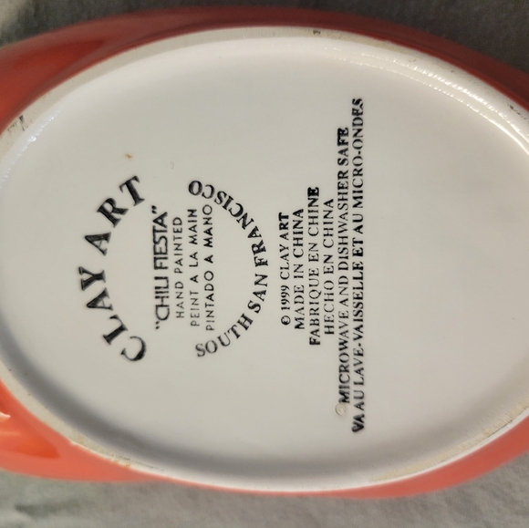 Set of 3 Vintage 1999 Clay Art Chili Fiesta Dip Bowls 🌶 A3 - Picture 3 of 9